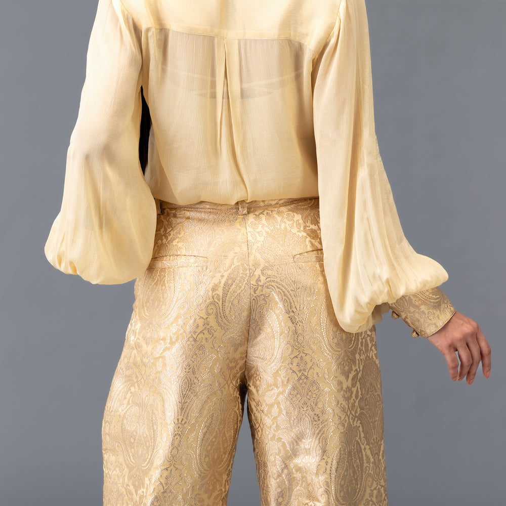 
                  
                    Brocade Trousers - Gold
                  
                