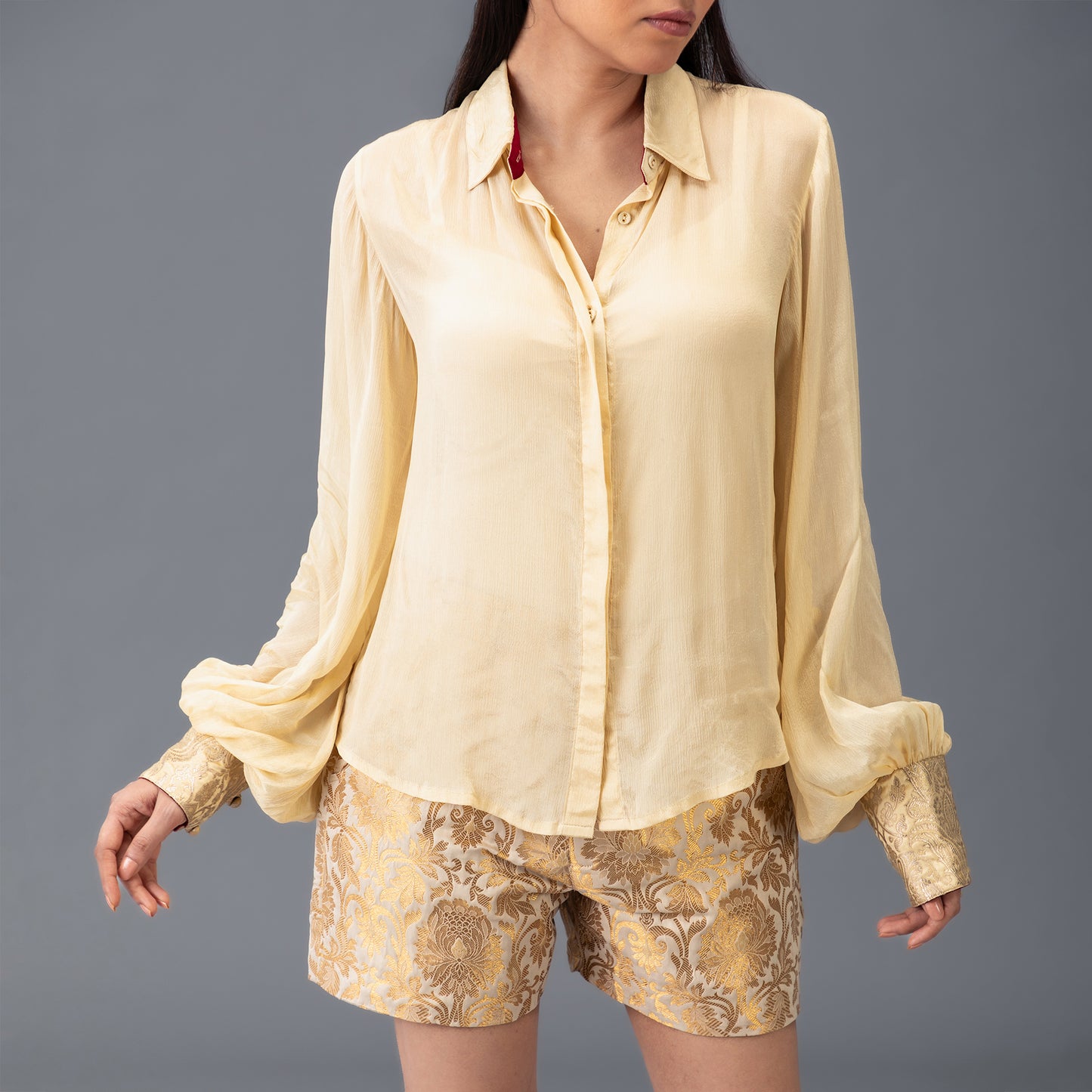Chiffon Shirt - Gold