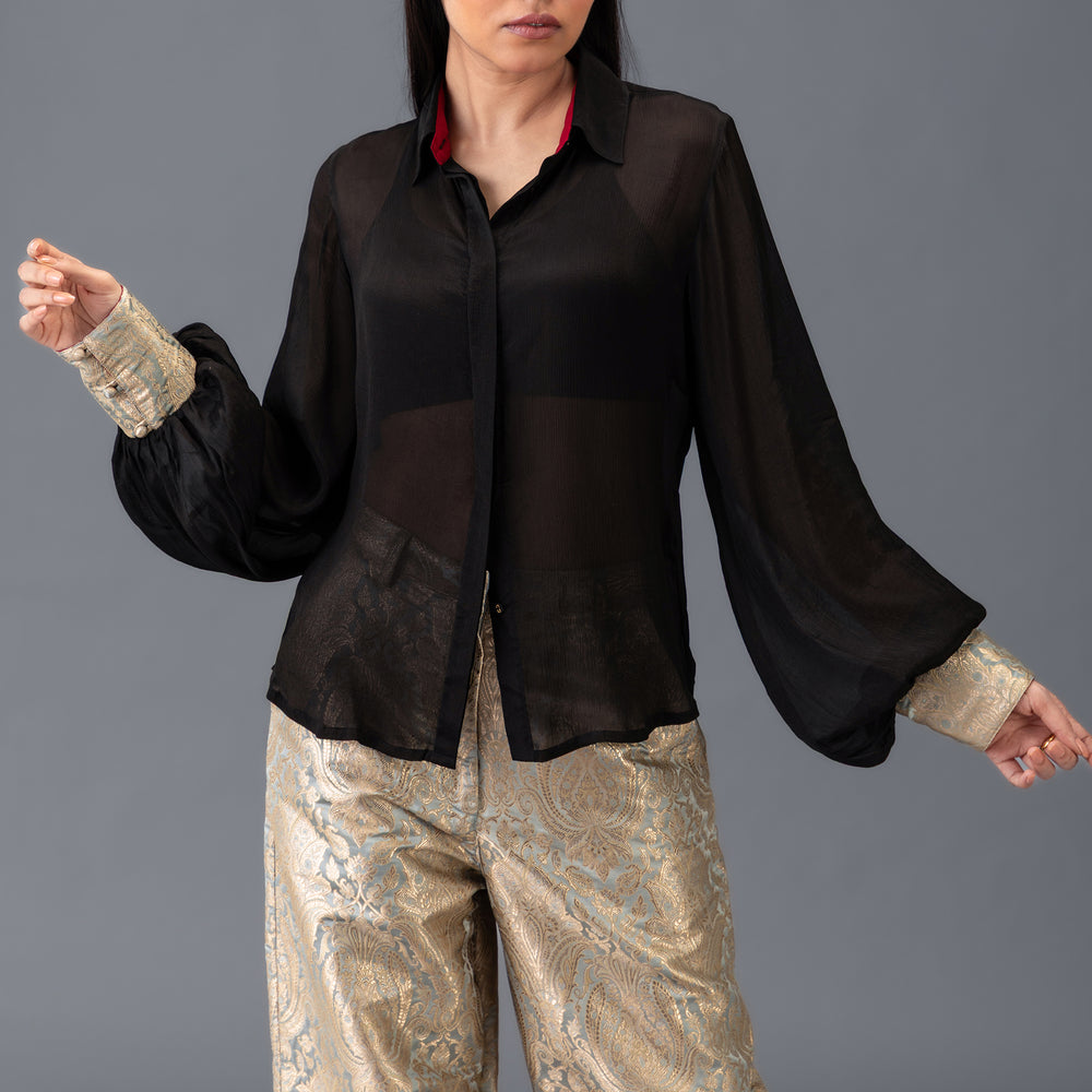 Chiffon Shirt - Black