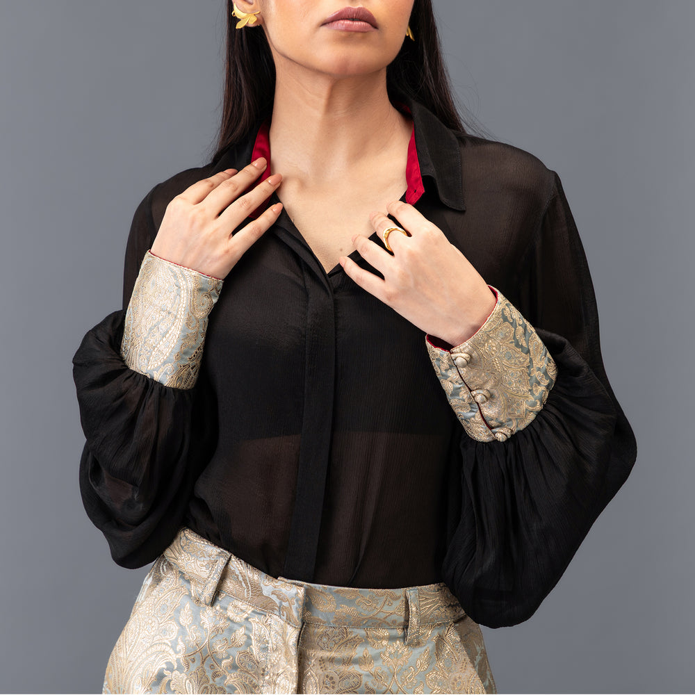 Chiffon Shirt - Black