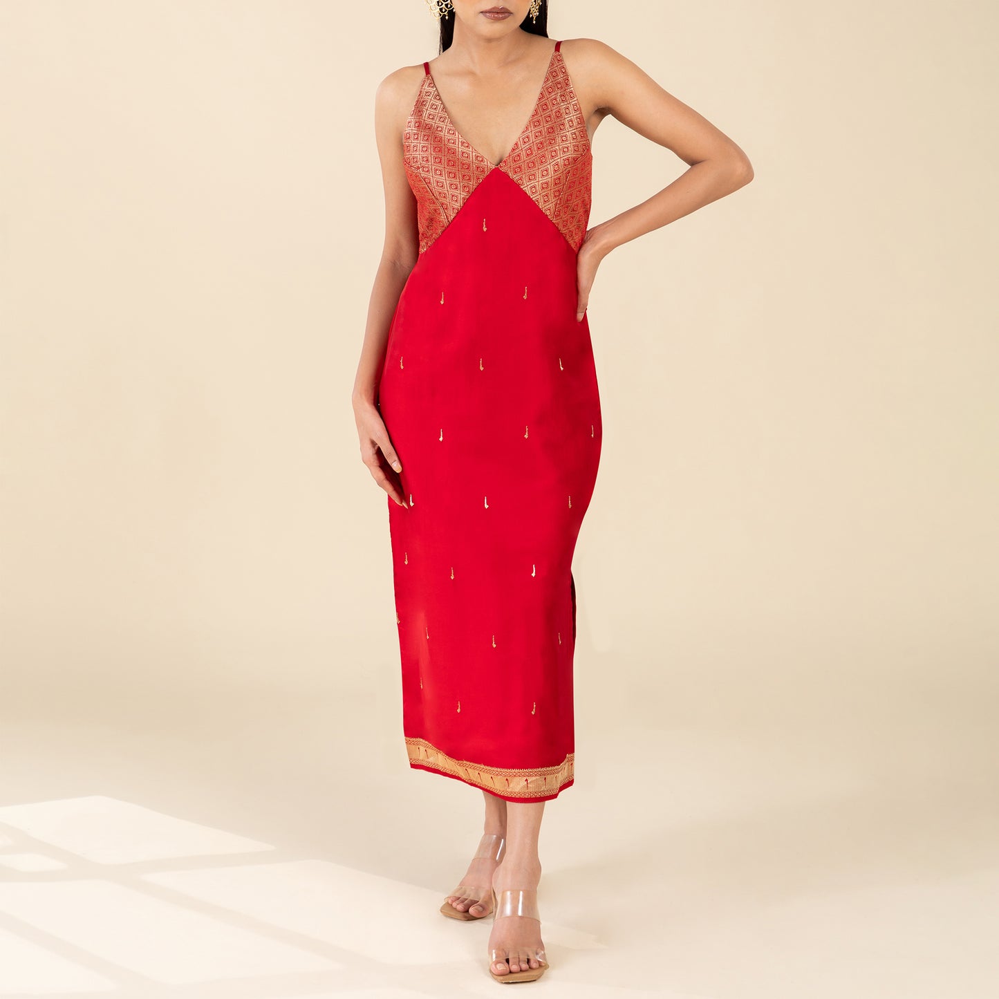 brocade satin dress Dark Green Flare Brocade Dress | Yaly Couture Bespoke -- Exclusive, Modern