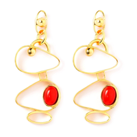 Soulful Red Onyx Dangle Earrings